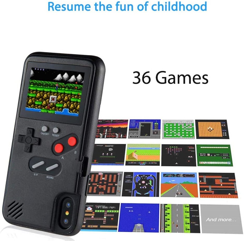 Gameboy ™ iPhone GameCase For iPhone 14 16 15 12 13 Pro Max X Xr Xs Max 7 8 Plus SE 2022 Playable Gameboy Case Retro 3D Video Game Cover Console